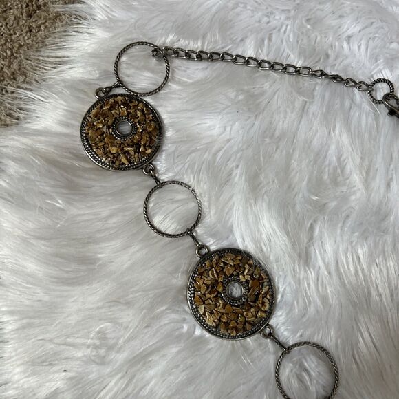 Vintage Chain Belt With Pebbled Loops main image 3